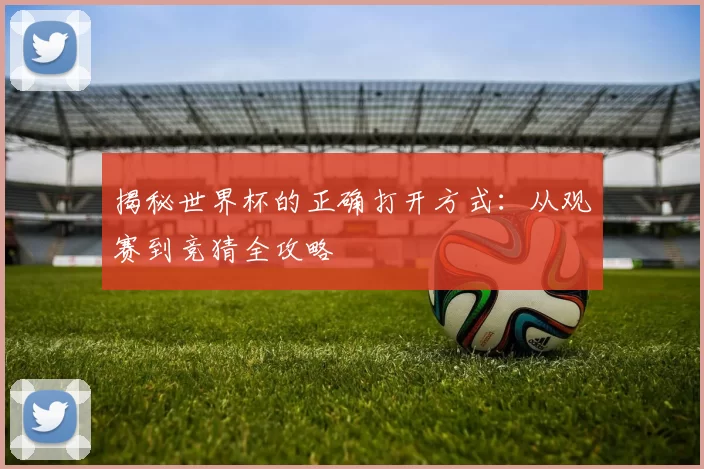 揭秘世界杯的正确打开方式：从观赛到竞猜全攻略
